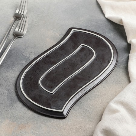 Ceramic dish for serving "Choco", 25.5 × 16 × 1 cm, brown color-2