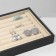 Stand for rings 7 stripes, phlock, 23 × 14 × 3 cm, gray-beige color