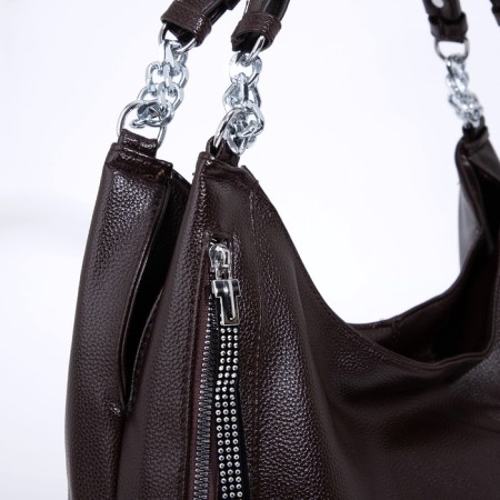 Love bag with lightning, brown color-3