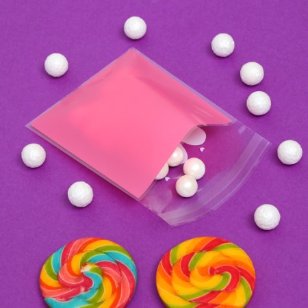 BOPP package with sticky tape, "Happy Day", 10*11+3cm-4