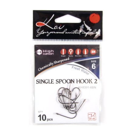 The hook KOI SINGLE Spoon HOOK 2, size 6 int, color BN 10 pcs.-3