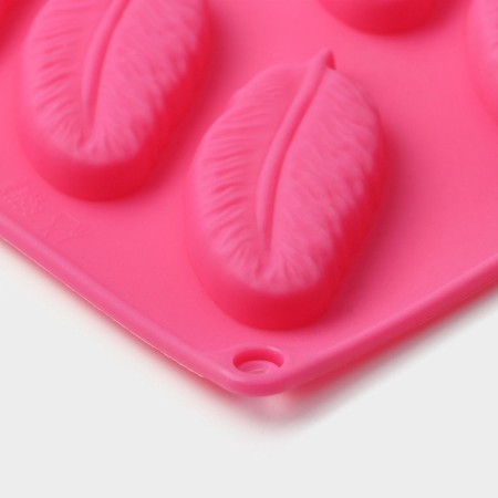 Form for decorations of the share "Decor. Feather ", silicone, 29 × 16 × 1.5 cm, 12 cells, color mix-3