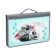 A4 labor folder, with handles, lightning around, laminated cardboard, 30tr44r, calligrata, "gray kitten"