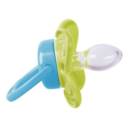 Nipple-dummy Silicone classic “patterns”, with a ring, from 0 months, color mix-6