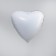 Foil ball 19 ", heart, white color