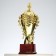 Cup 184b, award figure, gold, plastic stand, 24.5 × 10.7 × 7.7 cm.