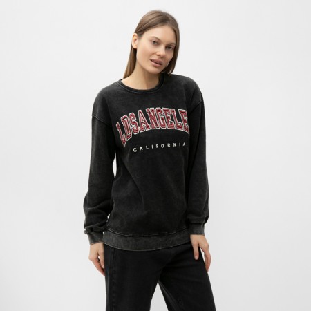 Female sweatshirt, black color, size One size (44-48)-1