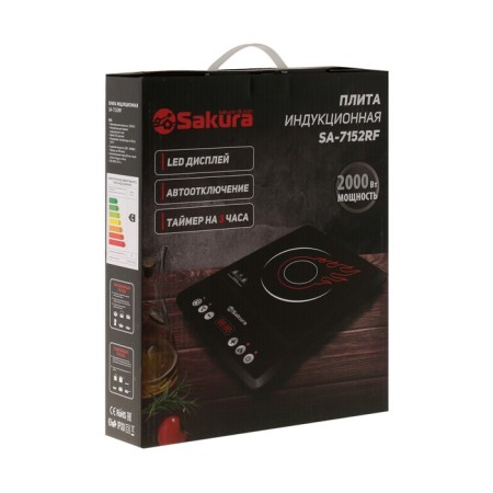 Induction tile Sakura SA-7152RF, 2000 watts, 1 burner, black-8