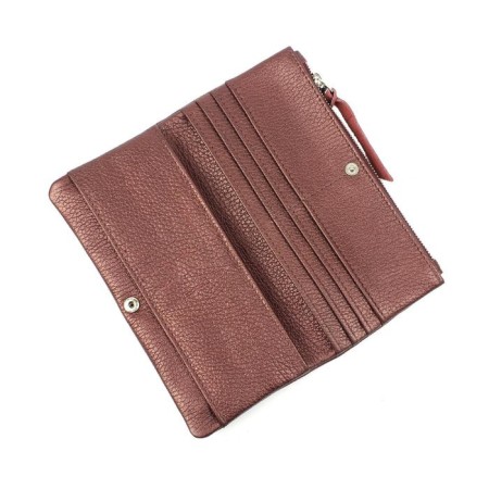 N/k wallet, button, pockets 11, departments/coins 1, departments 4, color Bordeaux metallic-1