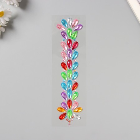 Stick plastic rhinestones "droplets. Bracelet" Color 25x8.5 cm-1