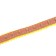 The collar is decorated with synthetic winterizer, with bells, 28 x 1 cm, pink