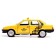 Metal VAZ-21099 “Taxi satellite”, 12 cm, doors and trunk open, yellow color