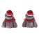 Miniature Puppet "New Year's Penguin", set of 2 pcs., Size 1 pc. - 3 × 3.5 × 3 cm