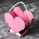 Kashpo wooden 17.7 × 10.5 × 15 cm Unique "Heart for two", pen rope, burgundy