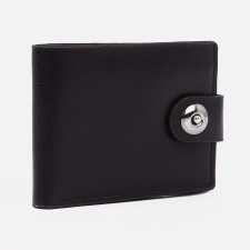 Male purse for magnet, department for bills, for maps, for coins, black color