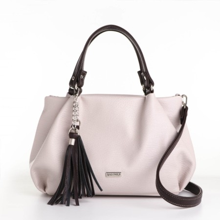 Women's bag-bag with zipper, gray color-1