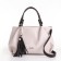 Women's bag-bag with zipper, gray color