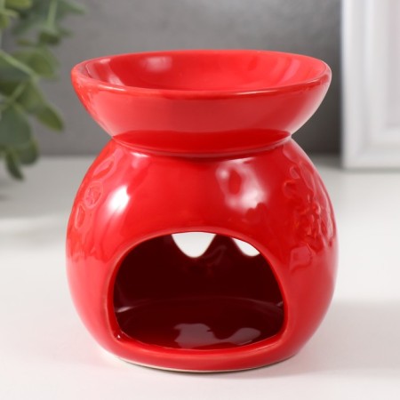 Aroma lamp ceramics "butterfly" red 7.2x7.2x8.9 cm-1