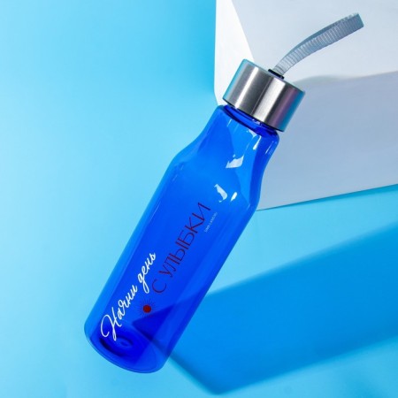 Water bottle "Start the day with a smile", 650 ml-1