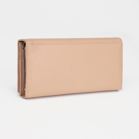 Women's wallet on magnets, beige color-1