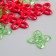 Decor for creativity "Flower. Pink, green, white and transparent" nr 20 g 2.8x2.8x0.4 cm 99280