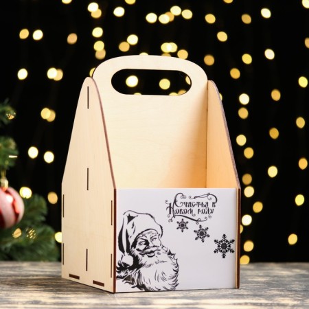 Box for beer "Happiness in the new year!" Father Frost-4