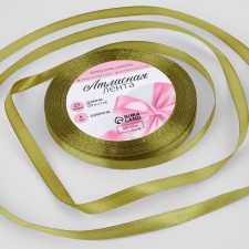 Satin tape, 6 mm × 23 ± 1 m, color dark olive No. 18
