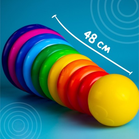 Pyramid, 10 rings with a ball-8