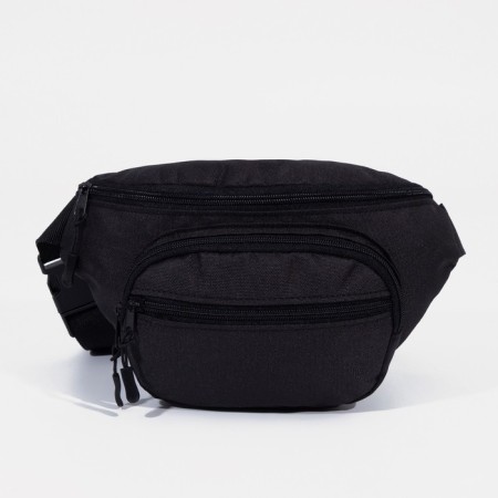 Lightning waist bag, 1 department, 2 external pockets, adjustable belt, black color