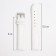 Watch strap, female, 20 mm, chopper 90 mm, larynx 125 mm, nat. Kozha, white, elongated