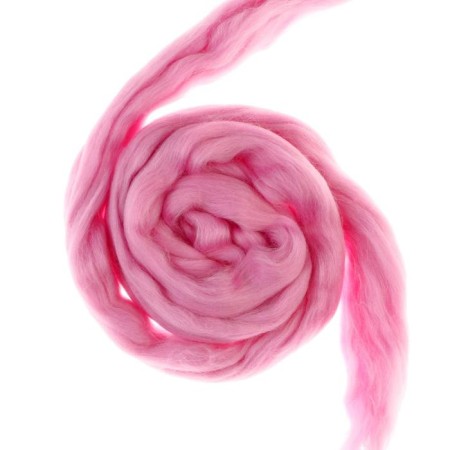 Fasting wool 100% half -toned wool 50 g (056, pink)-4
