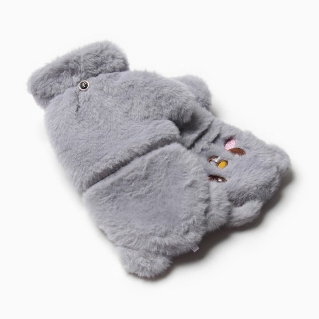 Mittens teenage minku bear 24 cm color gray-5