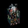 New Year. Box gift New Year's folding PVC "Merry Santa Claus" 6 x 6 x 10 cm.