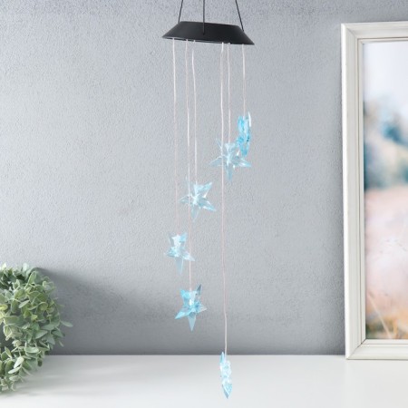 Wind music with illumination from the solar battery "Stars-Cristals" 13x13x55 cm-1