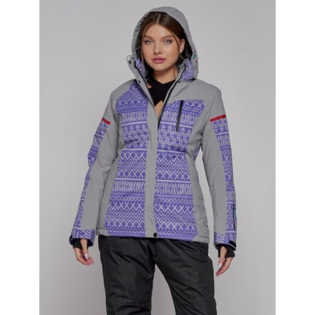 Ski jacket female winter, size 48, purple color-10