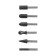 A set of balls on wood and tundra plastic, sandblasting, shank 6 mm, 6 pcs.
