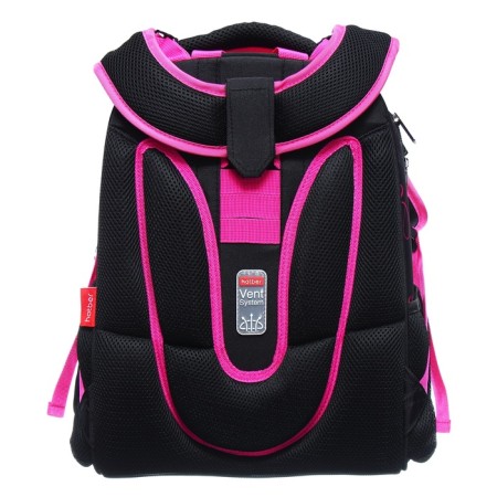 Frame backpack 38 x 29 x 17 cm, Hatber Ergonomic Classic "Beauty" Black/Pink NRK85011-5