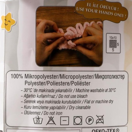 Yarn "Puffy" 100 % micropoliester 9m/100g (428 gray)-3