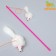 Domesticon-pound with a white mouse made of natural fur, 46 cm