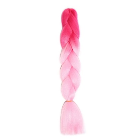 Zumba Kanecalon is two-tone, corrugated, 60 cm, 100 g, raspberry/light pink color-1