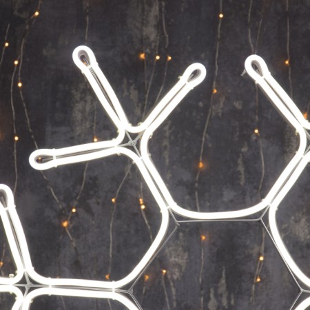 Neon figure "Snowflake", 60 cm, 600 LED, 220 V, glow of white-1