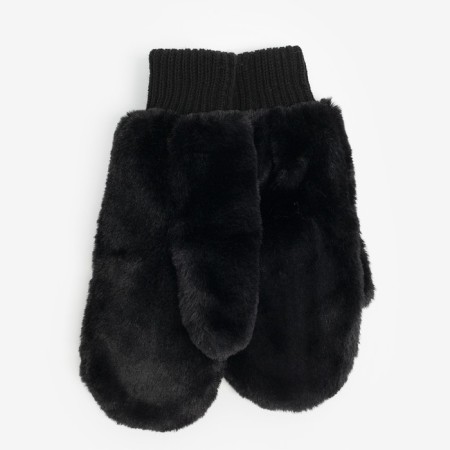Female mittens, black color, size 18-1