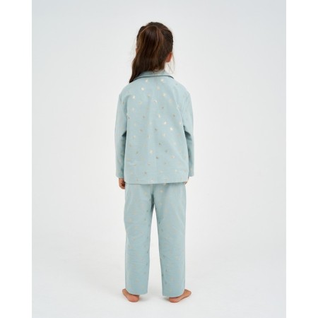 Pajama nursery from a flannel (shirt, trousers) KAFTAN "Dandelions", height 134-140, mint-6