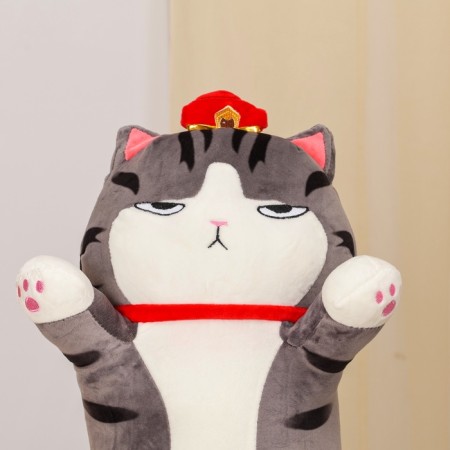 Шкурка мягкой игрушки "Кот-император", 90 см, цвет серый-2