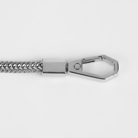 A chain for a bag, with carbines, d = 6 mm, 60 cm, silver color-1