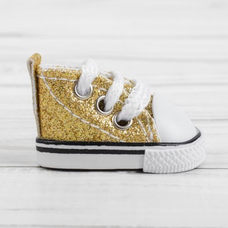 Sneakers for puppets "Terrious", sole length: 5 cm, gold color-1