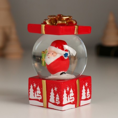 Souvenir Polystone Water Ball "New Year's character in the gift" MIX 4.5x4.5x7.3 cm-5