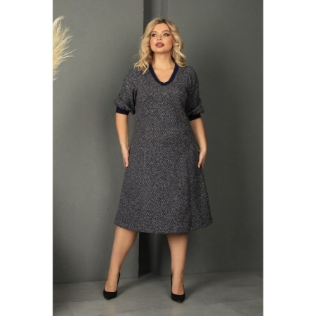 Women's dress, size 58, blue color-2