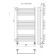 Terminus water heated towel rail "Art" P16, 500x1000 mm, chrome