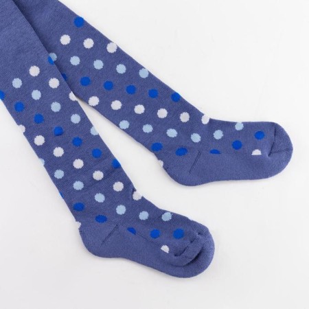 Baby tights with plush followed, jeans color, height 110-116 (17-18)-1